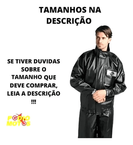 Imagem 6 de 6 de Capa De Chuva Alba Europa Nylon Moto Moqueiro Motociclista M