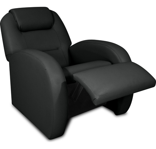 Poltrona Civic Com Encosto Reclinável Para Sala De Estar Do Papai Cor Preto