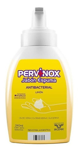 Pervinox Jabón Espuma Antibacterial Limón 240 Ml