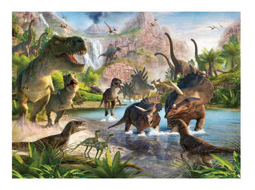 Papel De Parede Em Adesivo Dinossauro T-rex - 1,5m²