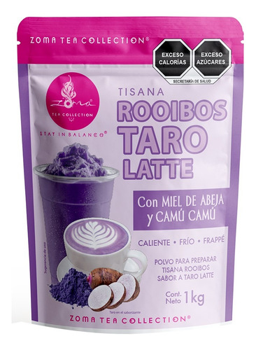 Taro Zoma Tea Tisana Rooibos Taro Latte Con Miel Abeja 1kg
