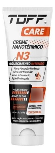 Toff N3 Care Creme Intenso Alívio Da Dor Aquecimento Intenso