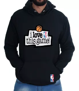 Blusa Moletom Masculino Canguru Love This Game Basquete Nba