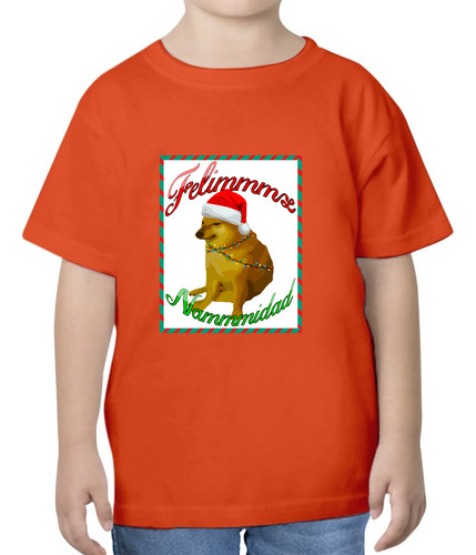 Playera Navideña Ugly N - Meme Cheems Navideño - Divertida