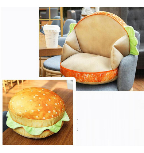 Cojín Decoración Sofá Cuerpo Hamburguesa Pan Cojín Para