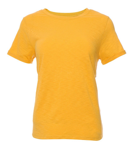 Playera De Mujer C&a Con Mangas Roll Up Básica