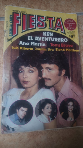 Ana Martin, Tony Bravo En Fotonovela Fiesta Jazmin Lira (Usado)