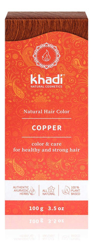  Khadi Copper - Tinte Natural Para El Cabello, A Base De Plan