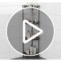 Odesign 3 Tier Floor Standing Corner Shower Caddy Organizer