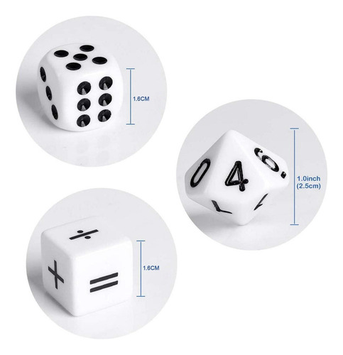 30x Suministros De Dados Matemáticos Juego De Troqueles De