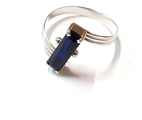 Imagen 2 de 4 de Anillo Oro Blanco 18k Cubic 1,8grs N°15 Brumat