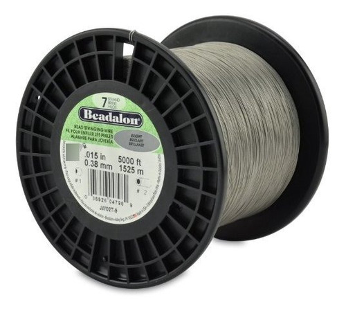 Alambre - Beadalon 0.015-inch 7-strand Wire, Bright, 5000-fe