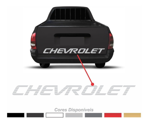 Adesivo Chevrolet Tampa Traseira Pick-up Corsa S10 Chevy 007