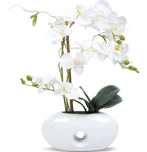 Orquidea Sintetica, Flores Artificiales De Color Blanco | Envío gratis