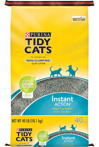 Arena Gatos Tidy Cats Acción Instantánea Libre De Polvo 40lb