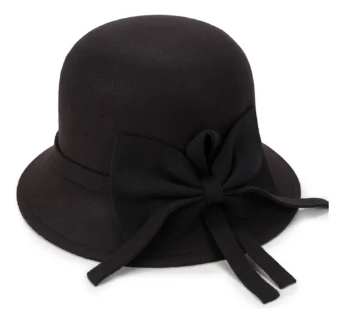 ... Elegante Sombrero De Lana De Ala Ancha De Las Señoras