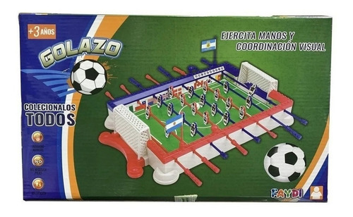 Imagen 10 de 10 de Metegol Mini Golazo Juego De Mesa Original Faydi 37x22cm