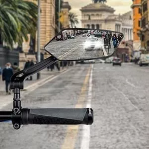 Bicicleta Retrovisor Ajustable Con Gran Lente De Bicicleta