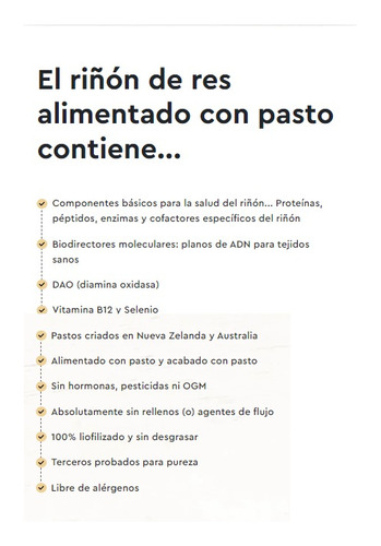 Suplemento Primal Fx Riñón De Res Salud De La Tiroides