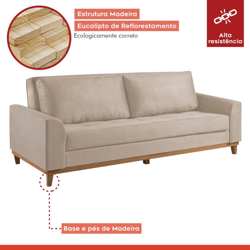 Sofá Cama Living 223cm M157 Martins Estofados