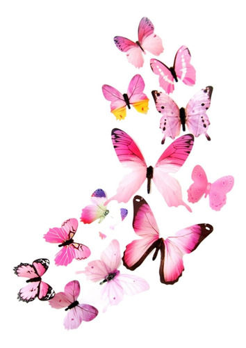 12 Pegatinas De Pared Con Mariposas Hechas A Mano, Decorativ