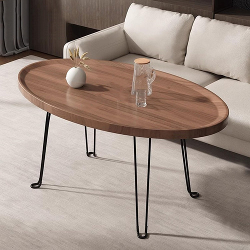 Mesa Circular Minimalista De 80 Centímetros/mesa De Café