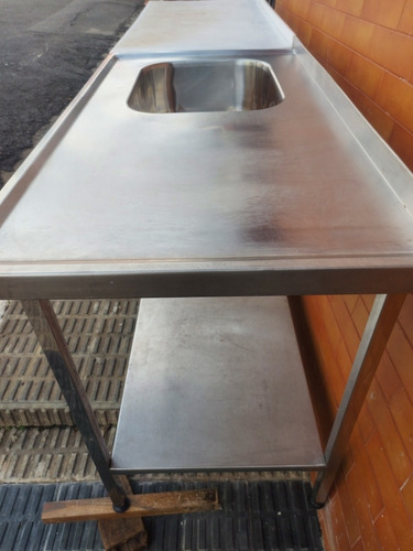 Pia Industrial Inox Tampo Polietileno (Usado)