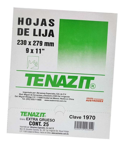 Hojas De Lija  Uso Manual Tenazit 1970 25pzs Extra Gruesa