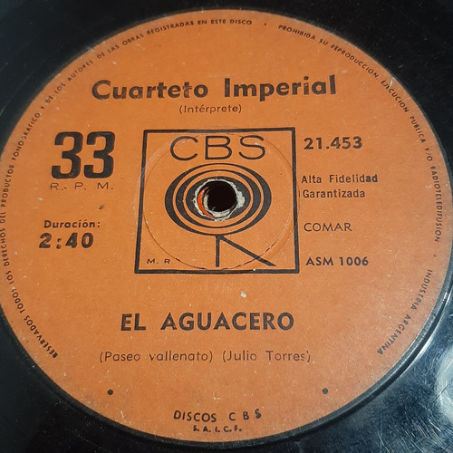 Simple Cuarteto Imperial 21453 Cbs C2