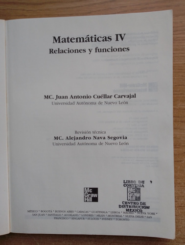 2 Libros Relaciones Funciones Juan Antonio Cuéllar 1 Regalo (Usado)