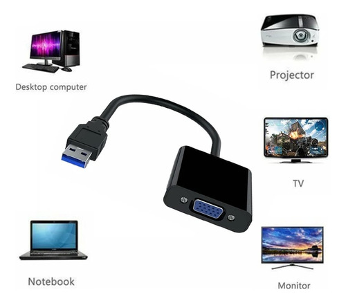 Adaptador Usb 3.0 A Vga Para Pc Laptop Monitor Proyector