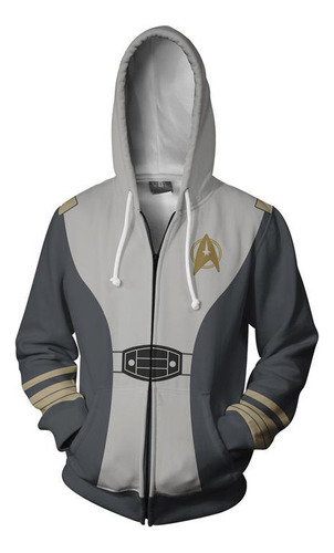 Chaqueta Deportiva Capucha Y Estampado Digital 3d Star Trek