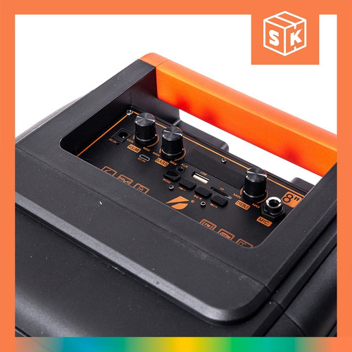 Imagen 5 de 10 de Gran Parlante Bt Dj Luces Rgb Micrófono Control Extra Bass