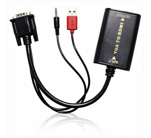 Conversor Vga Para Hdmi Com Áudio Usb Promoção 