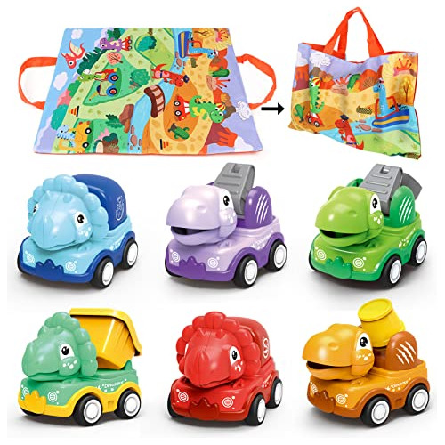 Coche De Juguete De Dinosaurio Niños De 1 Año, 6 Pcs ...