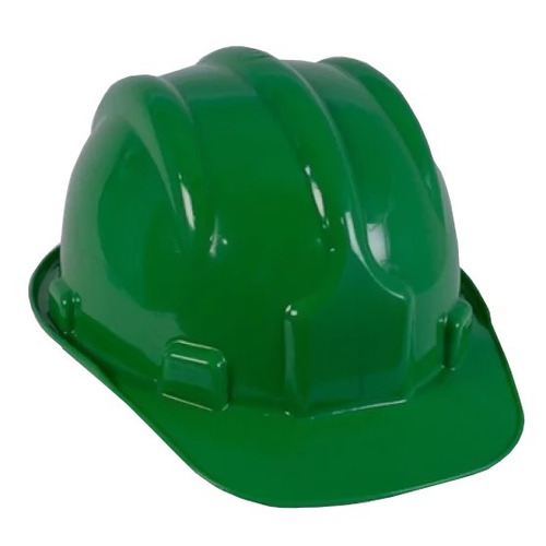 Capacete Com Carneira Proteção Epi Obra Construção Cor Verde