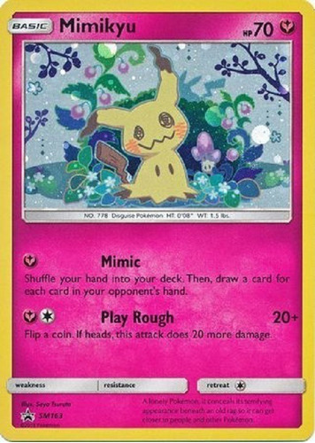 Mimikyu Sm163 Promo Holo Raro Pokemon Tcg