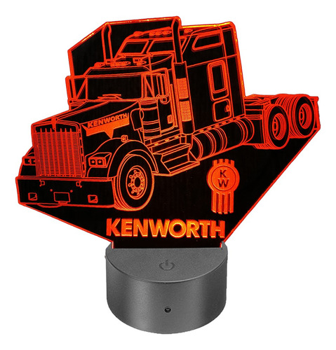 Lámpara Ilusión 3d  Camión Kenworth  + Control Remoto