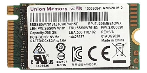 Memoria - Unión Memory 256gb Gen 3 Y Gen 4  (Reacondicionado)