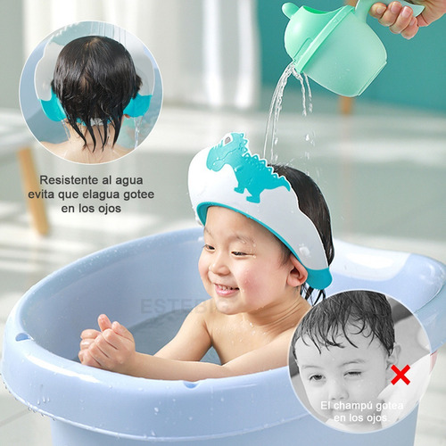 Gorro De Ducha Para Bebé Ajustable Proteger Gorro De Champú
