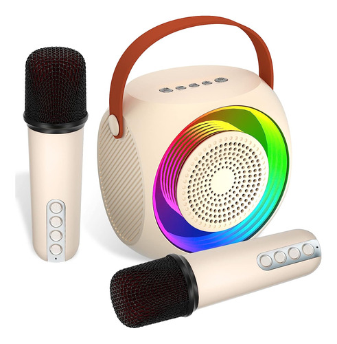 Mini Máquina Karaoke Bluetooth Para Niños Con 2 Micrófon [u]