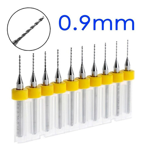 Mgsystem 10 Brocas Carburo 0.9mm Pcb, Dremel Y Router Cnc