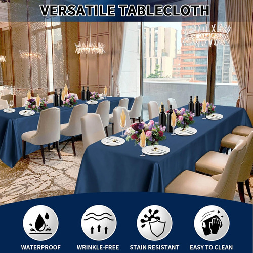 Mantel Resistente A Manchas Y Arrugas Para Mesa De 6 Ft