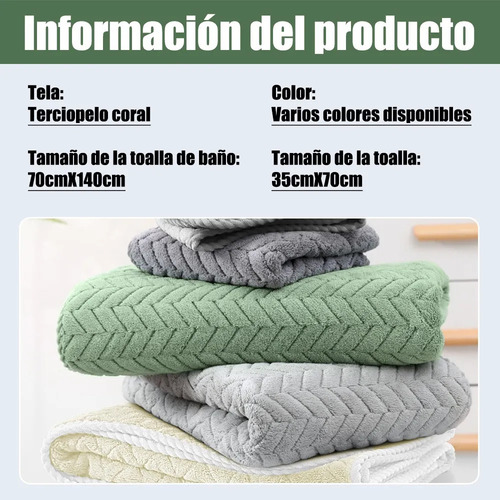 Ba Juego Completo De 2 Toallas De Baño Grandes De Forro