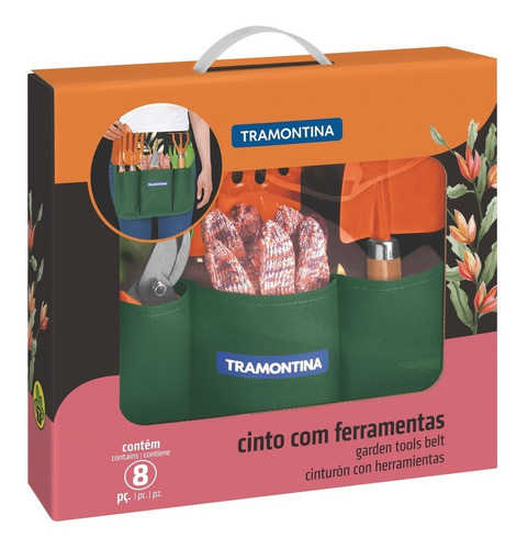 Kit Cinto Porta Herramientas De Jardinería 8 Pz Tramontina