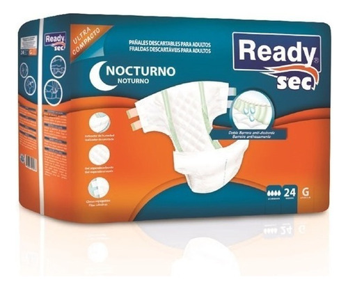 Pañales para adultos Ready Nocturno Grande x 24 u