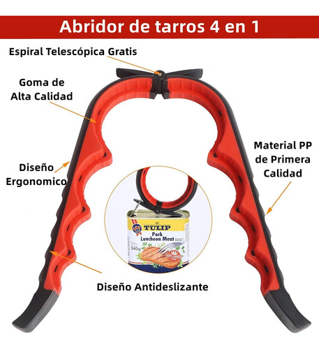 Abrelata Cocina Y Hogar Multifuncional Kit Abridor Botella