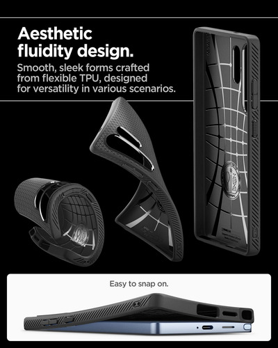 Capa Spigen Liquid Air Para Samsung Galaxy S25 Ultra Preta