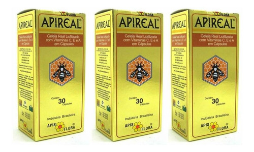 Apis Flora Apireal Geleia Real Liofilizada C/30 (kit C/03)