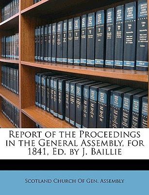 Libro Report Of The Proceedings In The General Assembly, ...
